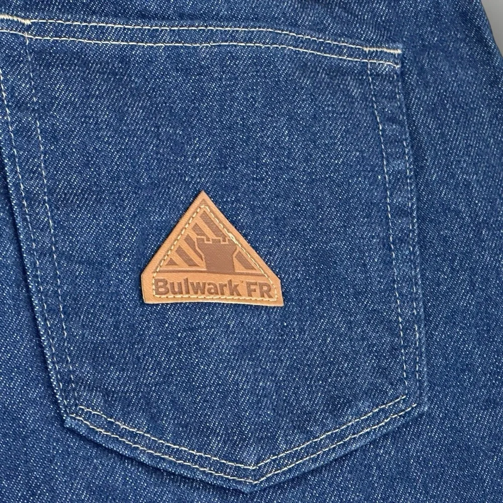 Bulwark FR Jeans Men Size 44x34‎ Blue Denim Relaxed Fit Fire Resistant Straight